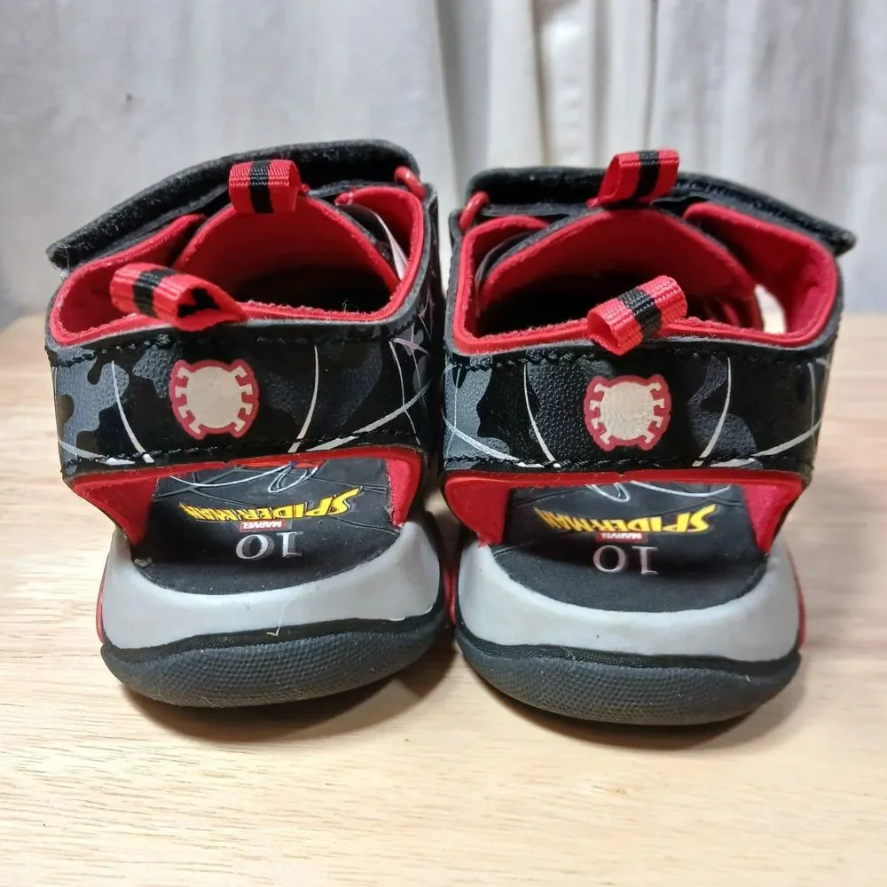 Marvel Spiderman Fisherman Sandals Boy Toddlers Size 10